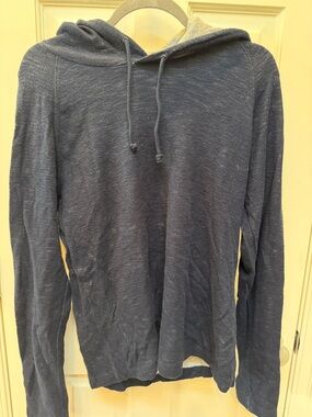 Vince Hooded Long-Sleeve Shirt - Navy